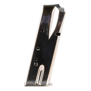 Mec-Gar MGBRHP13N Standard 13rd 9mm Luger Fits Browning Hi-Power/Springfield SA-35 Nickel Carbon Steel, Magazine