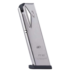 Mec-Gar PT9215N Taurus PT92/99 15rd 9mm Compatible w/ Taurus PT92/99 Nickel, Magazine