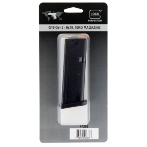 Glock 47289 G19 Gen5 10rd 9mm Luger Black Polymer, Magazine