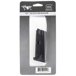 Glock MF42006 G42 6rd 380 ACP Black Polymer, Magazine