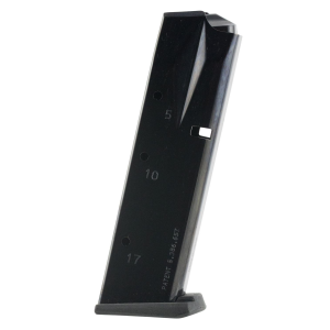 Mec-Gar MGSW5917B Standard Blued Detachable 17rd 9mm Luger for S&W 659/5900/910/915, Magazine