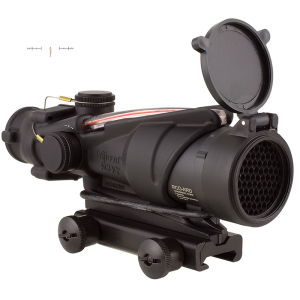 Trijicon 100228 ACOG Black Hardcoat Anodized 4x32mm Illuminated Red Chevron Reticle, Rifle Scope
