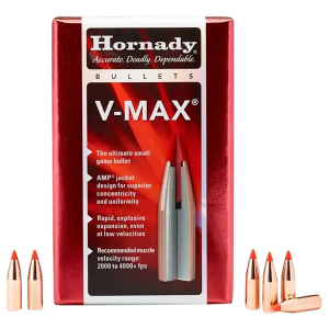 Hornady 22265 V-Max 22 Cal .224 53 gr V Max 100 Per Box/ 40 Case, Reloating Bullets