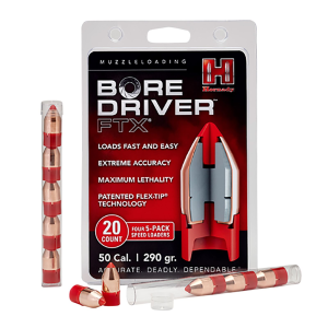 Hornady 67713 Bore Driver FTX 50Cal Flex Tip eXpanding 290gr 20 Per Box/10 Case