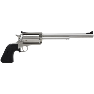 Magnum Research BFR500SW10 BFR Long Cylinder Large Frame 500 S&W Mag 5 Shot, 10 in Brushed Stainless Steel Barrel, Cylinder & Frame, Black Rubber Grip, Exposed Hammer , Revolver