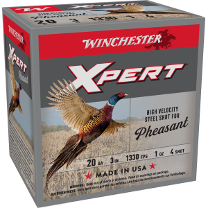 Winchester WEXP2034 Xpert Pheasant Lead Free High Velocity 20Gauge 3 in 1oz 4Shot 25 Per Box/10 Case, Shotgun Shells