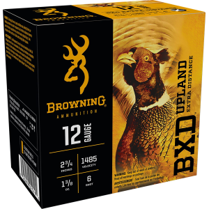 Browning Ammo B193511226 BXD Upland 12Gauge 2.75 in 1 3/8oz 6Shot 25 Per Box/10 Case, Shotgun Shells