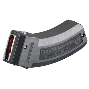 Ruger 90585 BX-15 15rd Magazine Fits Ruger American Rimfire/77 17 HMR/22WMR BX-15 Black, Magazine
