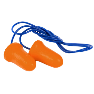 Walkers GWPCORDPLGBKT Corded Foam Ear Plugs 32 dB Orange with Blue Cord 50 Pair