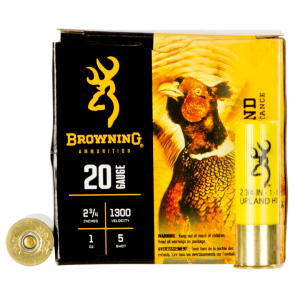 Browning Ammo B193512025 BXD Upland 20Gauge 2.75 in 1oz 5Shot 25 Per Box/10 Case, Shotgun Shells