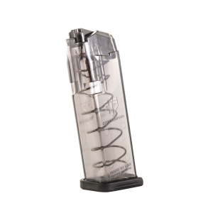 ETS Group OMGGLK19 Omega 15rd 9mm Compatible w Glock 19 Gen1-5 Translucent Smoke, Magazine