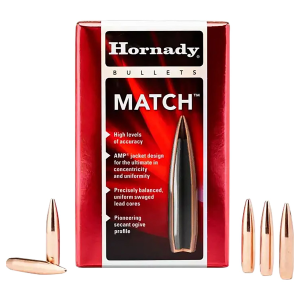 Hornady 2250 Match 22 Cal .224 53 gr Hollow Point Match 100 Per Box/ 40 Case, Reloating Bullets