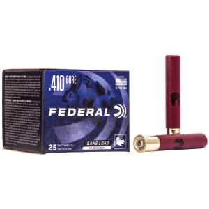 Federal GameShok, 410 Gauge, 3 in, #4, Max Dram, .6875oz, Shotshell Lead Shot, 25 Round Box H4134