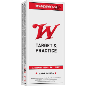 Winchester Q3174 USA 7.62x39mm 123gr Full Metal Jacket 20 Per Box/10 Case Centerfire, Rifle Ammunition