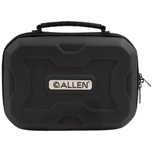 Allen 829 EXO, Handgun Case Black Polymer, Molded Carry Handle, Egg Crate Foam & Lockable Zippers 9 in x 6.25 in Interior Dimensions