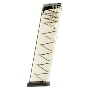 ETS Group GLK922, Pistol Mags Competition Legal 22rd 9mm Luger Compatible w/Glock 17/18/19/19X/26/34/45 Gen1-5 Clear Polymer, Magazine
