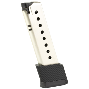 ProMag Mag, 45 ACP, 10 Rounds, Fits Sig Sauer P220, Steel Construction, Nickel Plated Finish, Silver SIG 09N