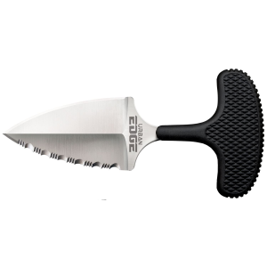 Cold Steel CS43XLS Urban Edge 2.50 in Fixed Part Serrated Stone Washed Japanese AUS-8A SS Blade/Black Textured Kray-Ex Handle, Knife