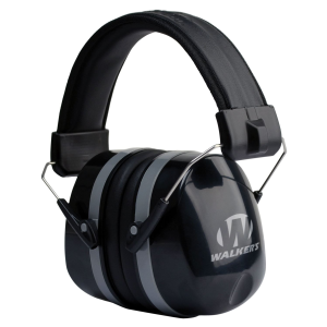 Walkers GWPEXFM5 Premium Passive Muff 32 dB Over the Head Black Polymer