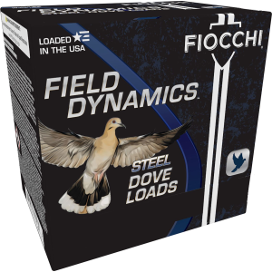 Fiocchi 12DLS187 Field Dynamics Dove & Quail 12Gauge 2.75 in 1 1/8oz 7Shot 25 Per Box/10 Case, Shotgun Shells