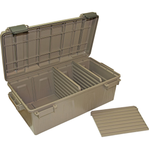 MTM Case-Gard ACDC30 Ammo Crate Divided Utility Box Beige Polypropylene 21 in x 11.2 in x 7.5 in 75 lbs