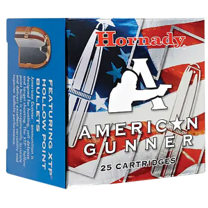 Hornady 90224 American Gunner 9mmLuger+P 124gr Hornady XTP Hollow Point 25 Per Box/10 Case Centerfire, Handgun Ammunition