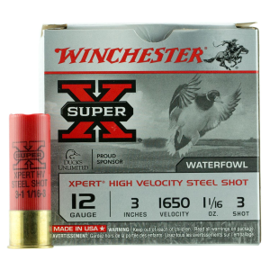 Winchester WEX123M3 Super X Xpert High Velocity 12Gauge 3 in 1 1/16oz 3Shot 25 Per Box/10 Case, Shotgun Shells