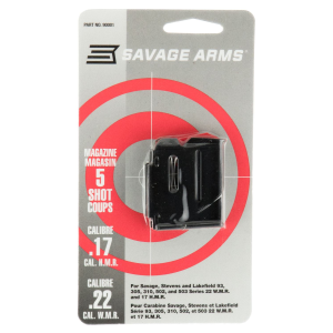 Savage Arms 90001 93 Series 5rd 17 HMR/22 WMR Blued Steel, Magazine