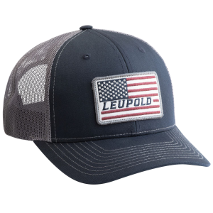 Leupold 179858 Trucker Navy/Gray Semi-Structured American Flag Patch