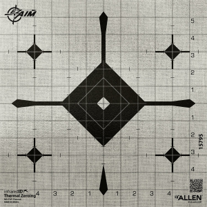 EZ-Aim 15795 Grid Bullseye Adhesive Thermal ID Bullseye Paper 12 x 12 Gray
