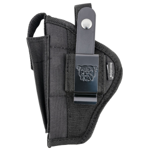 Bulldog FSN7 Extreme OWB Black Nylon Belt Loop/Clip Fits S&W M&P/2-4 in Standard Auto/Glock 19, Holster