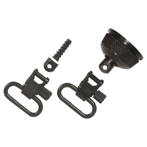 Uncle Mikes 18002 Mag Cap Swivel Set made of Steel with Blued Finish, 1 in Loop Size & Quick Detach Style for 12 Gauge Remington 870 Express with Wood Stock Includes Two Super Swivels