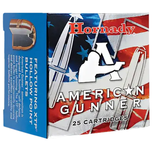 Hornady 90104 American Gunner 380ACP 90gr Hornady XTP Hollow Point 25 Per Box/10 Case Centerfire, Handgun Ammunition