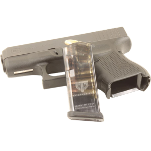 ETS Group GLK26, Pistol Mags 10rd 9mm Luger Compatible w/ Glock 26 Gen1-5 Clear Polymer, Magazine