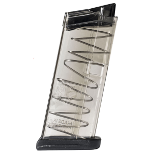 ETS Group GLK43, Pistol Mags 7rd 9mm Luger Compatible w/ Glock 43 Clear Polymer, Magazine