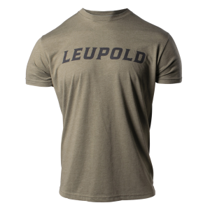 Leupold 180234 Wordmark Military Green Cotton/Polyester Short Sleeve Medium
