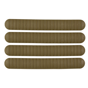 B5 Systems Rail Covers RCM-1258, 4 Pack, Fits M-LOK Rails, Matte, Coyote Brown RCM-1258