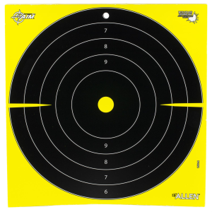 Allen EZ AIM Adhesive 15214-30, Bullseye, 12.5 in, 30 Pack, Black/Chartreuse 15214-30