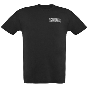 Springfield Armory GEP1670S Defend Your Legacy Men's Black Cotton/Polyester Short Sleeve Small - Springfield Armory