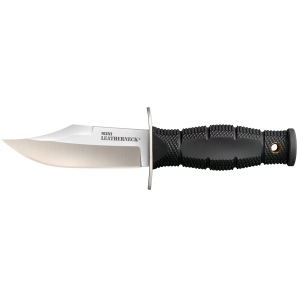 Cold Steel CS39LSAB Leatherneck Mini 3.50 in Fixed Clip Point Plain 8Cr13MoV SS Blade/3.25 in Black Contoured Kray-Ex Handle Includes Sheath, Knife