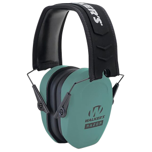 Walkers GWPRSMPASTL Razor Slim Passive Muff 27 dB Over the Head Teal/Black Polymer