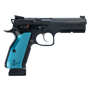 CZ-USA 91251 Shadow 2 Optics-Ready 9mm Luger 19+1 4.89 in Black Steel Barrel, Black Optic Cut/Serrated Steel Slide, Black Polycoat Steel Frame w/Beavertail & Picatinny Rail, Blue Aluminum Grip, Pistol