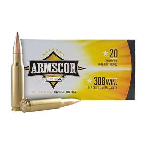 Armscor FAC3081N USA 308Win 147gr Full Metal Jacket 20 Per Box/10 Case Centerfire, Rifle Ammunition