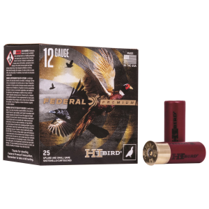 Federal HVF12H6 Premium Hi-Bird 12Gauge 2.75 in 1 1/4oz 6Shot 25 Per Box/10 Case, Shotgun Shells