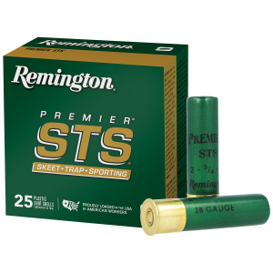 Remington Ammunition 28057 Premier STS 28 Gauge 2.75 in 3/4 oz 8 Shot 25 Per Box/ 10 Cs, Shotgun Shells