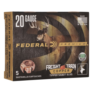 Federal P208FT Premium Freight Train 20Gauge 2.75 SlugShot 5 Per Box/10 Case, Shotshell Slug Loads