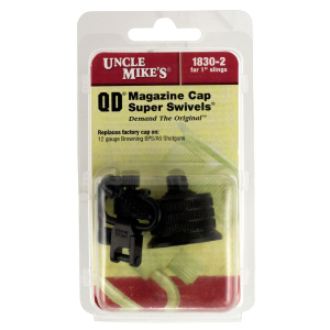 Uncle Mikes 18302 Mag Cap Swivel Set made of Steel with Blued Finish, 1 in Loop Size & Quick Detach Style for 12 Gauge Browning BPS, A5 Includes Two Super Swivels
