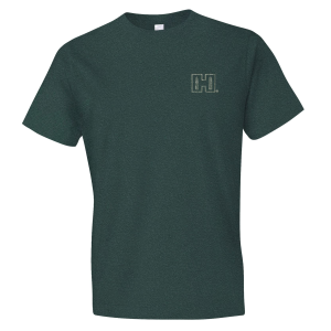Hornady Gear 31795 Double Rocker Olive Heather, Cotton/Polyester/Rayon, Short Sleeve Semi-Fitted, 2XL, Graphic Tee