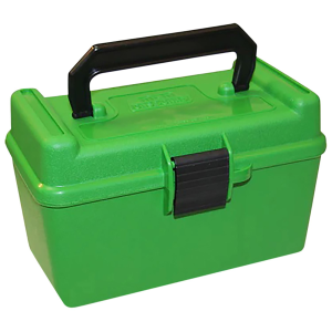MTM Case-Gard H50XL10 Deluxe Ammo Box 300 WSM/300 RUM Green Polypropylene 50rd