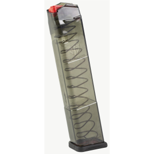 Elite Tactical Systems Group Magazine, 40 S&W, 24 Rounds, For Glock 22/23/27, Carbon Smoke SMK-GLK-22-170